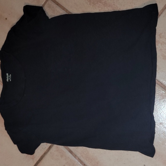 Madewell XS crop tee black oversized pocket tee - Picture 2 of 4